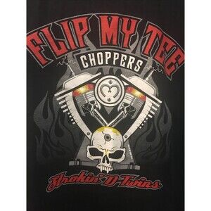 Flip my Tee choppers Strokin’ D-twins black graphic Sleeveless T-shirt size 2XL